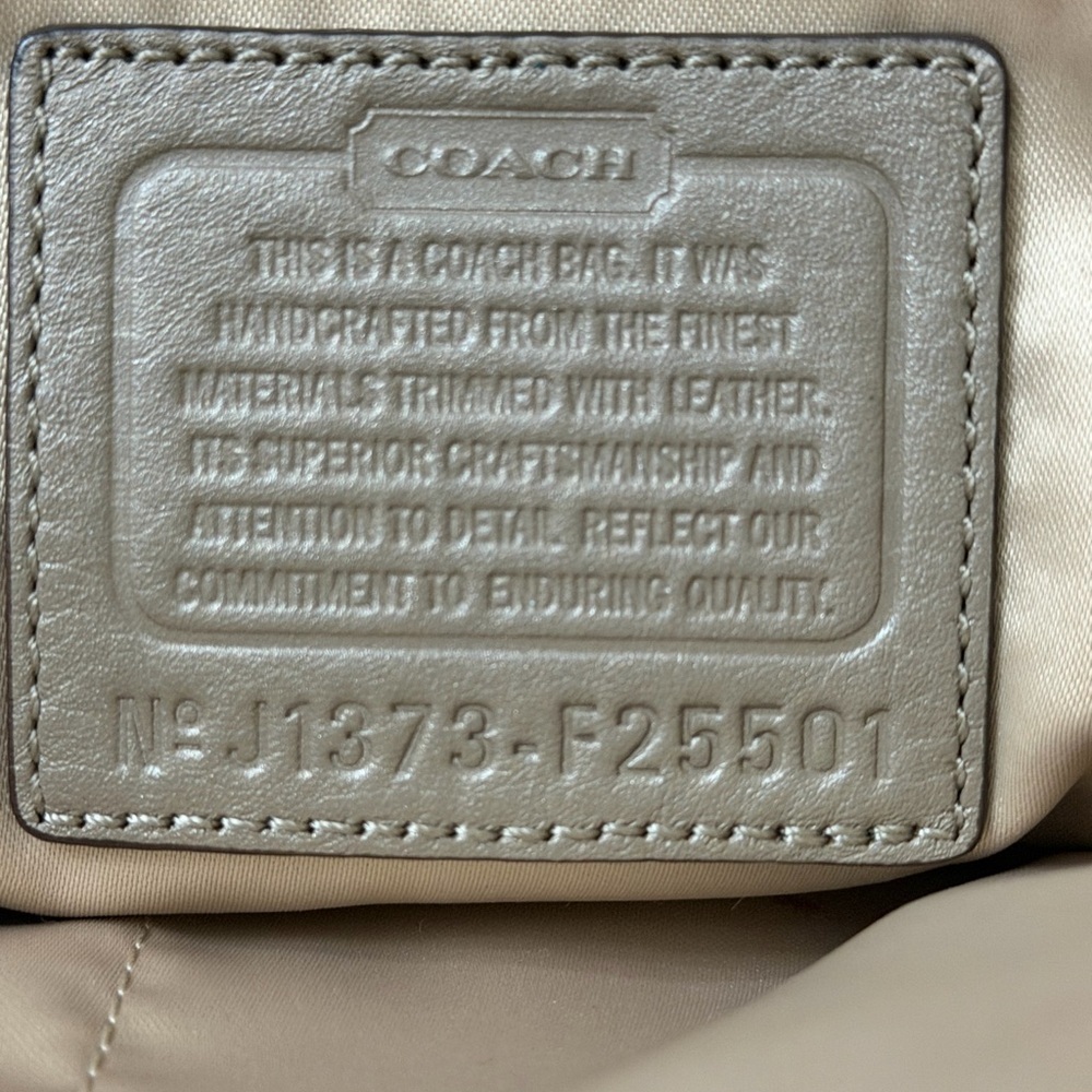 Coach#F25501 Beige Signature Tote - Picture 14 of 14